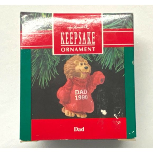 Hallmark Keepsakes Lion Dad Christmas Tree Ornament Vintage 1990 2.5 Inch - Picture 8 of 8
